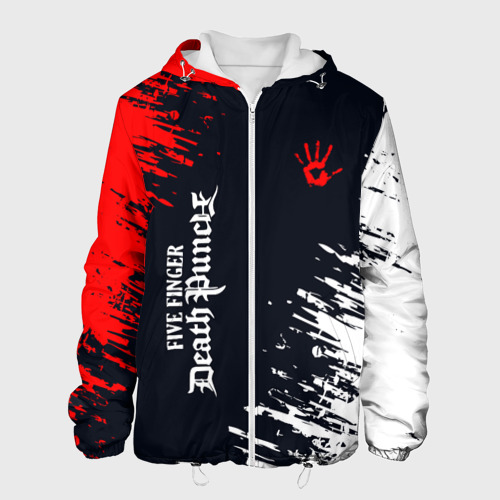 Мужская куртка 3D с принтом Five Finger Death Punch - краска, вид спереди #2