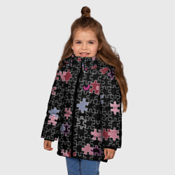 Зимняя куртка для девочек 3D Пазлы, винтаж, ретро - фото 2