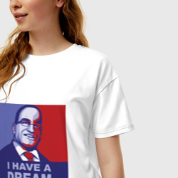 Женская футболка хлопок Oversize Сенатор - У меня есть мечта - фото 2