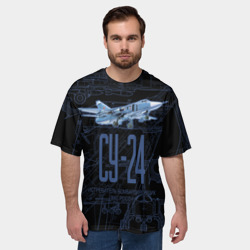 Мужская футболка oversize 3D Бомбардировщик Су-24 - фото 2