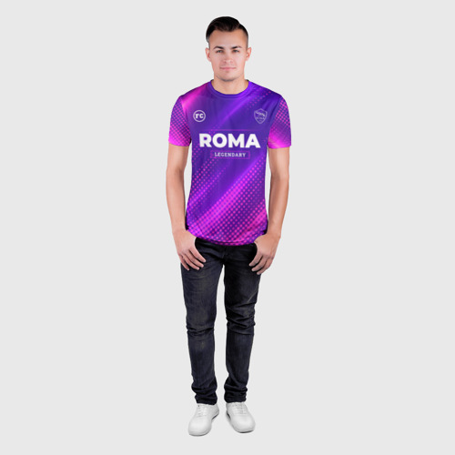 Мужская футболка 3D Slim Roma Legendary Sport Grunge, цвет 3D печать - фото 4