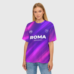 Женская футболка oversize 3D Roma Legendary Sport Grunge - фото 2