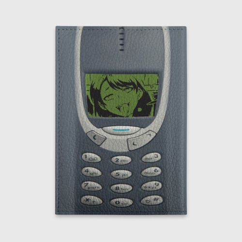 Обложка для автодокументов Кнопочный телефон Ахегао, цвет бирюзовый - фото 2