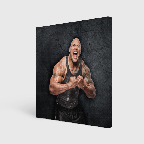 Холст квадратный Dwayne Douglas Johnson, цвет 3D печать