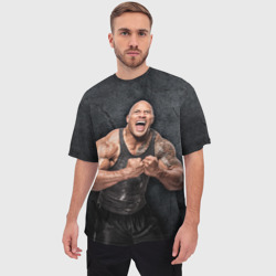 Мужская футболка oversize 3D Dwayne Douglas Johnson - фото 2