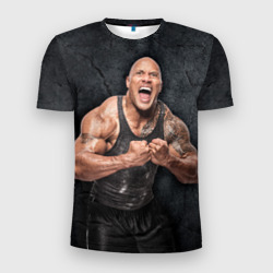 Мужская футболка 3D Slim Dwayne Douglas Johnson