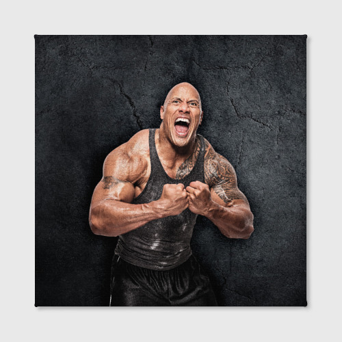 Холст квадратный Dwayne Douglas Johnson, цвет 3D печать - фото 2