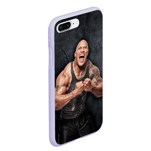 Чехол для iPhone 7Plus/8 Plus матовый Dwayne Douglas Johnson, цвет светло-сиреневый - фото 3