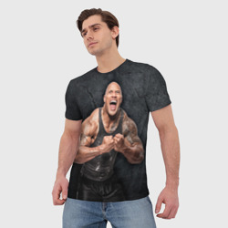 Мужская футболка 3D Dwayne Douglas Johnson - фото 2
