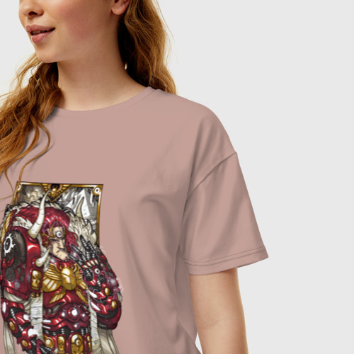 Женская футболка хлопок Oversize с принтом Магнус, фото на моделе #1