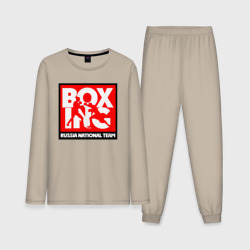 Мужская пижама с лонгсливом хлопок Boxing team Russia