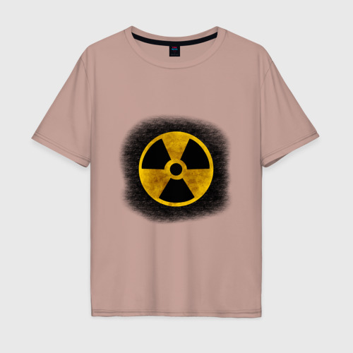 Мужская футболка хлопок Oversize с принтом Знак радиоактивность, вид спереди #2
