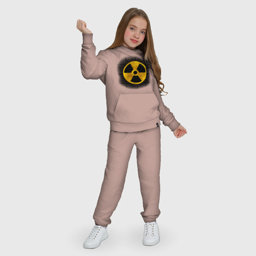 Детский костюм с толстовкой хлопок с принтом Знак радиоактивность, фото #4