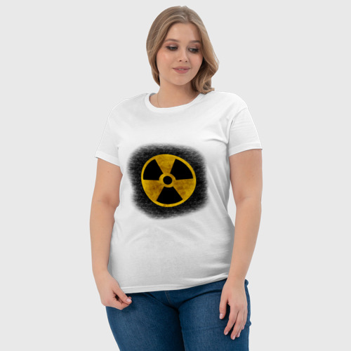 Женская футболка хлопок с принтом Знак радиоактивность, фото #4