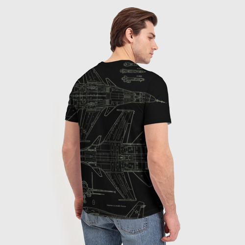 Мужская футболка 3D Фронтовой истребитель-бомбардировщик Су-34 камуфляж, цвет 3D печать - фото 4