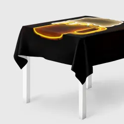 Скатерть 3D Неоновое пиво - Жёлтый