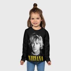 Детский лонгслив 3D Nirvana - Kurt Donald Cobain - фото 2