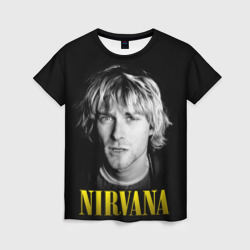 Женская футболка 3D Nirvana - Kurt Donald Cobain