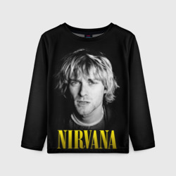 Детский лонгслив 3D Nirvana - Kurt Donald Cobain