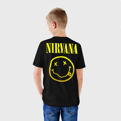 Детская футболка 3D Nirvana - Kurt Donald Cobain, цвет 3D печать - фото 4