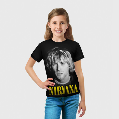 Детская футболка 3D Nirvana - Kurt Donald Cobain, цвет 3D печать - фото 5