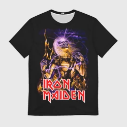 Мужская футболка 3D Iron Maiden - рок 80-х