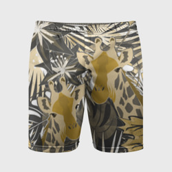 Мужские шорты спортивные Жирафы в тропиках