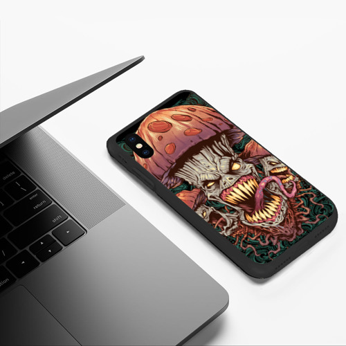Чехол для iPhone XS Max матовый с принтом Злые грибы монстры, фото #5