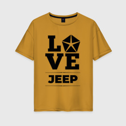 Женская футболка хлопок Oversize Jeep Love Classic