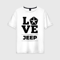 Женская футболка хлопок Oversize Jeep Love Classic