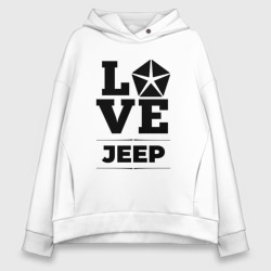 Женское худи Oversize хлопок Jeep Love Classic