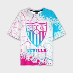 Футболка oversize 3D унисекс Sevilla FC Neon Gradient