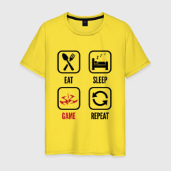 Мужская футболка хлопок Eat-Sleep-Hitman-Repeat
