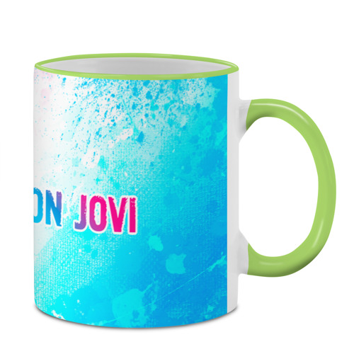 Кружка с полной запечаткой Bon Jovi Neon Gradient, цвет Кант светло-зеленый