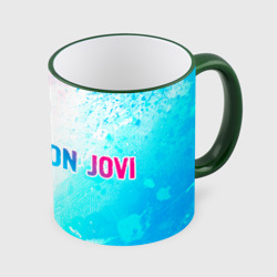 Кружка с полной запечаткой Bon Jovi Neon Gradient