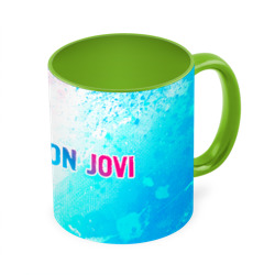 Кружка с полной запечаткой Bon Jovi Neon Gradient