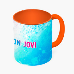 Кружка с полной запечаткой Bon Jovi Neon Gradient