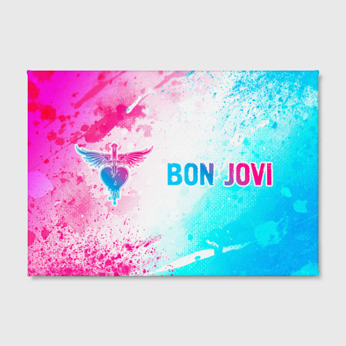 Холст прямоугольный Bon Jovi Neon Gradient, цвет 3D печать - фото 2