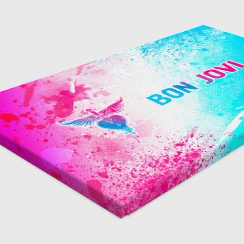 Холст прямоугольный Bon Jovi Neon Gradient, цвет 3D печать - фото 4