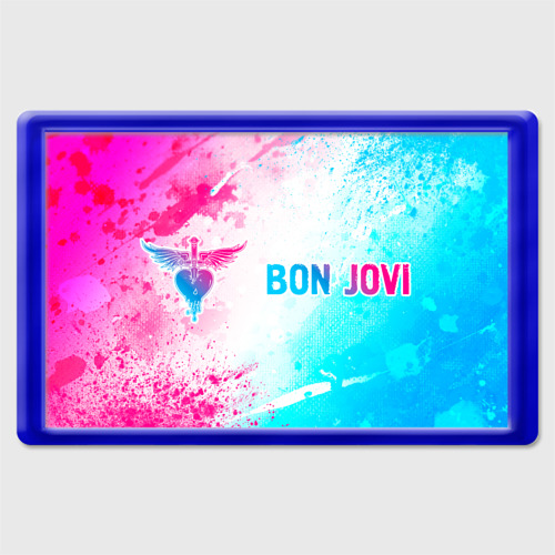 Магнит 45*70 Bon Jovi Neon Gradient, цвет синий