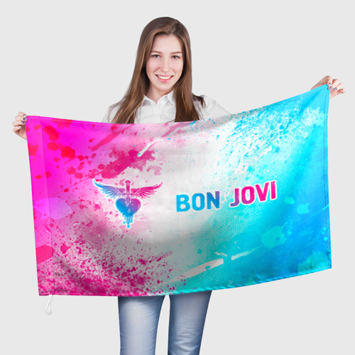 Флаг 3D Bon Jovi Neon Gradient