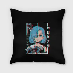 Подушка 3D Love Anime Girl Flowers