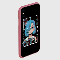 Чехол для iPhone XS Max матовый Love Anime Girl Flowers - фото 2