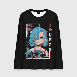 Мужской лонгслив 3D Love Anime Girl Flowers