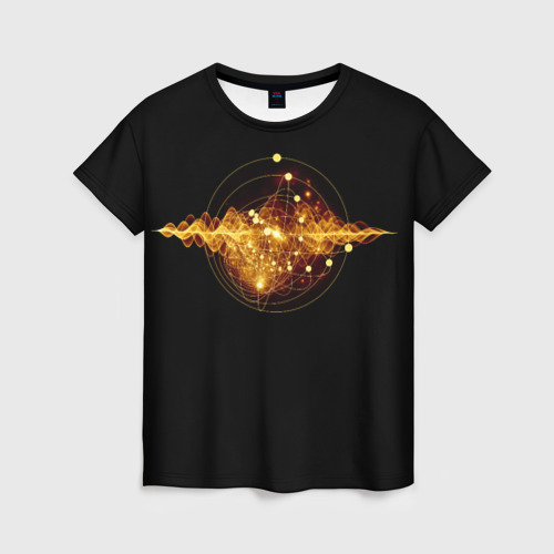 Женская футболка 3D с принтом Квантовая механика, вид спереди #2