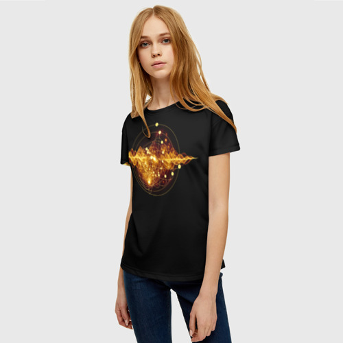 Женская футболка 3D с принтом Квантовая механика, фото на моделе #1