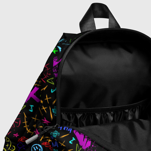Детский рюкзак 3D с принтом League Of Legends неон - Arcane logo, фото #4