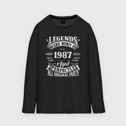 Женский лонгслив oversize хлопок Легенда 1987 года рождения