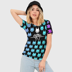 Женская футболка 3D Slim Stray Киберпанк - фото 2