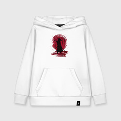 Детская толстовка хлопок Самурай и красная луна